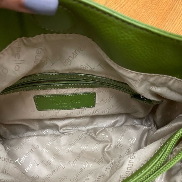 Tignanello Green Leather Shoulder Bag - Picture 8 of 12
